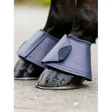 Blue leather lemieux arika boots dusk blue with black branded tab ideal over reach boots dusk protection