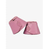 Pink leather lemieux arika reach boots peony with textured finish and embossed brand logo