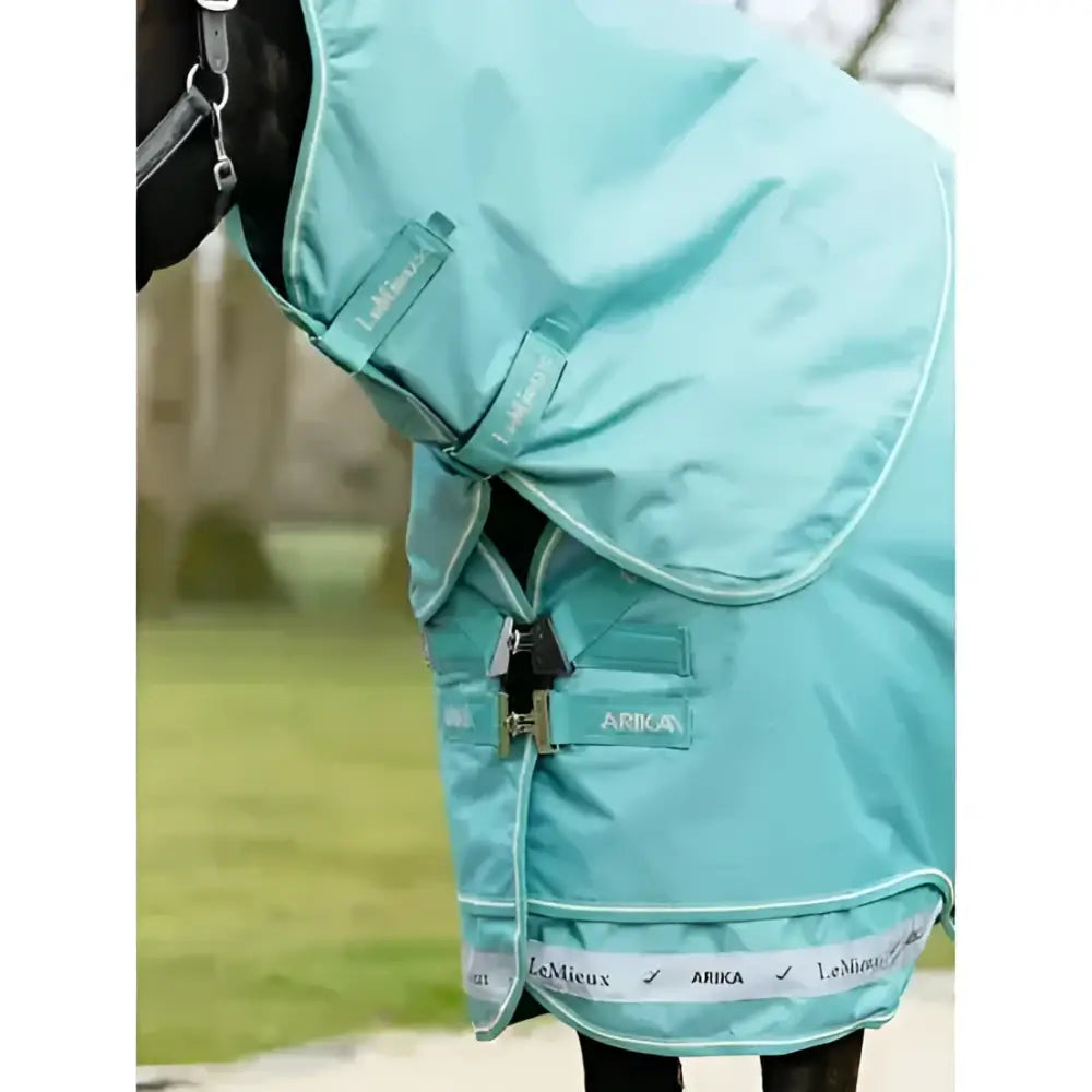 Teal lemieux arika ripstop turnout rug lagoon with sleek waterproof design and reinforced stitching and anti-static shoulder lining