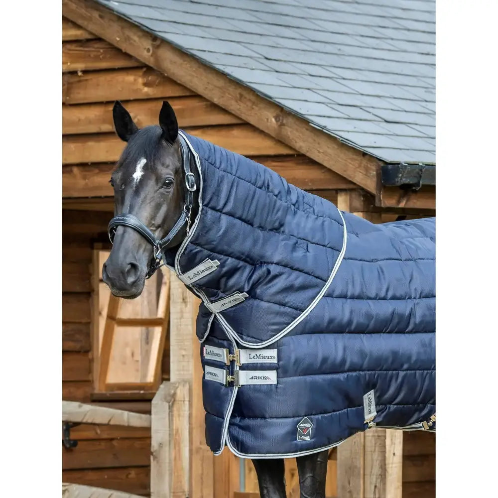 LeMieux Arika Stable-Tek Neck 200g Stable Rugs Navy Small Neck Covers Barnstaple Equestrian Supplies