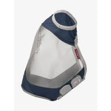 Navy blue and gray mesh lemieux armourshield pro standard fly mask with adjustable straps and bamboo lining strips