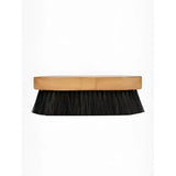 A sturdy lemieux artisan combi body brush with a light brown wooden handle and dense black bristles reliable everyday brush