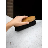 A lemieux artisan combi body brush with a smooth wooden handle and dense black bristles for reliable everyday use