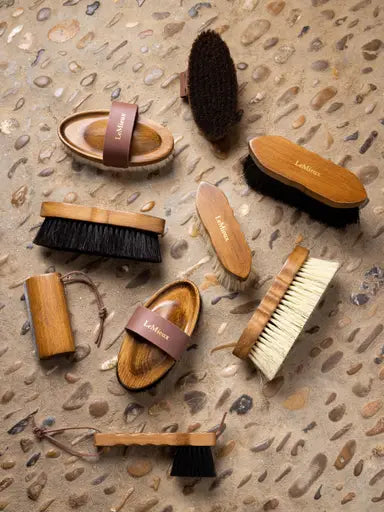 LeMieux Artisan Soft Goats Hair Brush Brown One Size Brown Body Brushes
