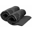 Black plush lemieux bamboo pillow wrap with super soft technical bamboo fabric and cozy rolled design
