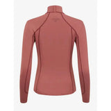 A lemieux base layer orchid dusty rose long sleeve rash guard with dark red seams for unrestricted comfort