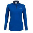 Vibrant royal blue lemieux base layers benetton long-sleeved quarter-zip top with embroidered logo and contrasting collar perfect for matching heaven