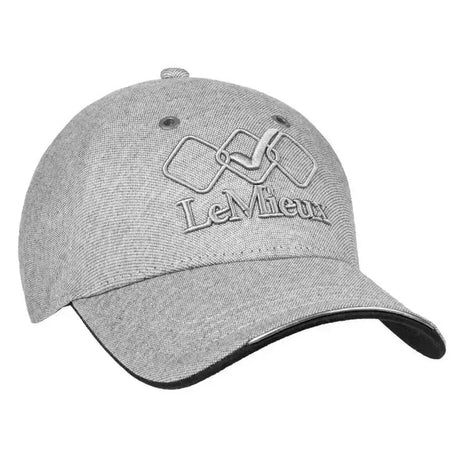 Gray textured lemieux baseball cap with unique seamless shell design and black trim on the brim