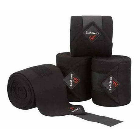 LeMieux Black Classic Polo Bandages Black Full (Set of 4) LeMieux Bandages & Wraps Barnstaple Equestrian Supplies