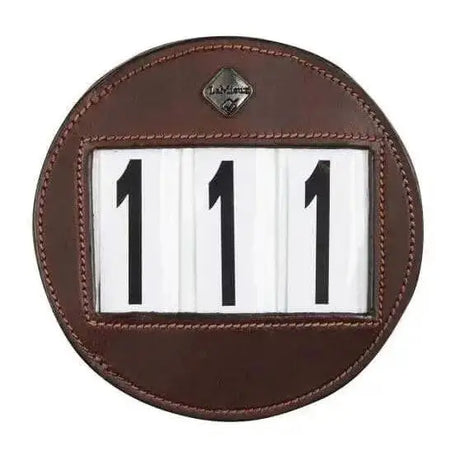 LeMieux Bridle Number Holder Brown Brown One Size Competition Accessories Barnstaple Equestrian Supplies