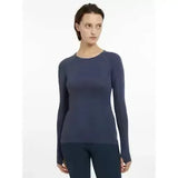 Lemieux Britney Seamless Long Sleeve Top Dusk Blue Dusk Blue UK 6 Base Layers