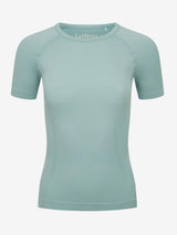 Lemieux Britney Seamless Short Sleeve Top Aqua Aqua UK 6 T Shirt