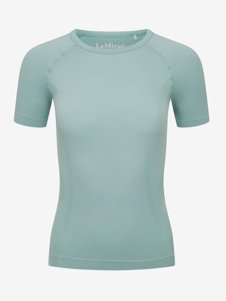 Lemieux Britney Seamless Short Sleeve Top Aqua Aqua UK 6 T Shirt