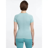 Lemieux Britney Seamless Short Sleeve Top Aqua Aqua UK 6 T Shirts