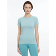 Lemieux Britney Seamless Short Sleeve Top Aqua Aqua UK 6 T Shirts