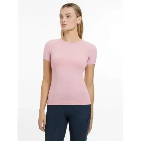 Lemieux Britney Seamless Short Sleeve Top Blossom Blossom UK 6 Polo Shirts & T Shirts