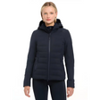 Navy blue Lemieux Brooke Waterproof Hybrid Jacket with quilted design and zipper