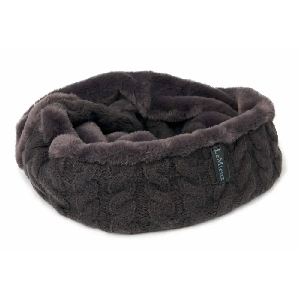 LeMieux Cable Knit Snood Liquorice One Size Headwear & Neckwear Barnstaple Equestrian Supplies