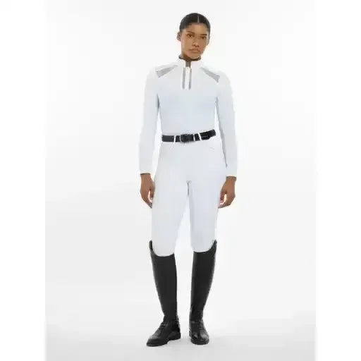 LeMieux Camille Long Sleeve Show Shirt White UK 14 White Show Shirts