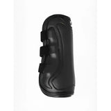 Black leather lemieux capella strap tendon boots black with three adjustable straps and stitched detailing