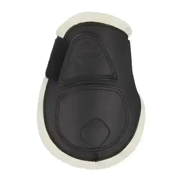 Black leather lemieux capella comfort fetlock boot with white fleece lining for cutting edge protection