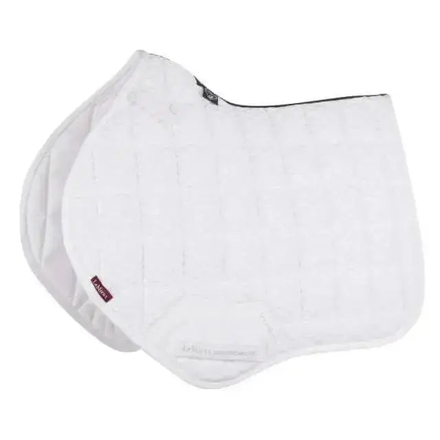 LeMieux Carbon Mesh Close Contact Square White White Large Saddle Pads & Numnahs Barnstaple Equestrian Supplies