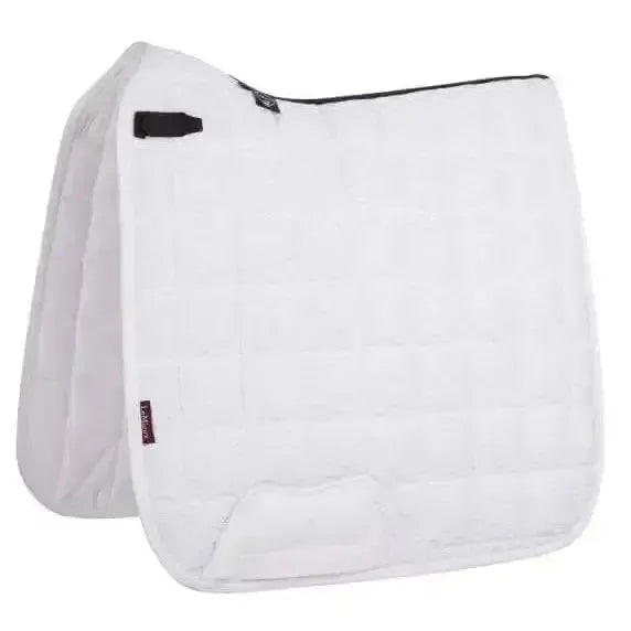 LeMieux Carbon Mesh Dressage Square White White Large Dressage Saddle Pads