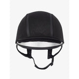 Black lemieux carmine hat silk liner with mesh ventilation panels and reflective silver interior lining