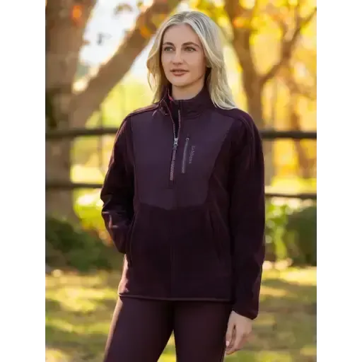 Lemieux Clara Hybrid Fleece Damson Damson UK 6 Fleece Tops