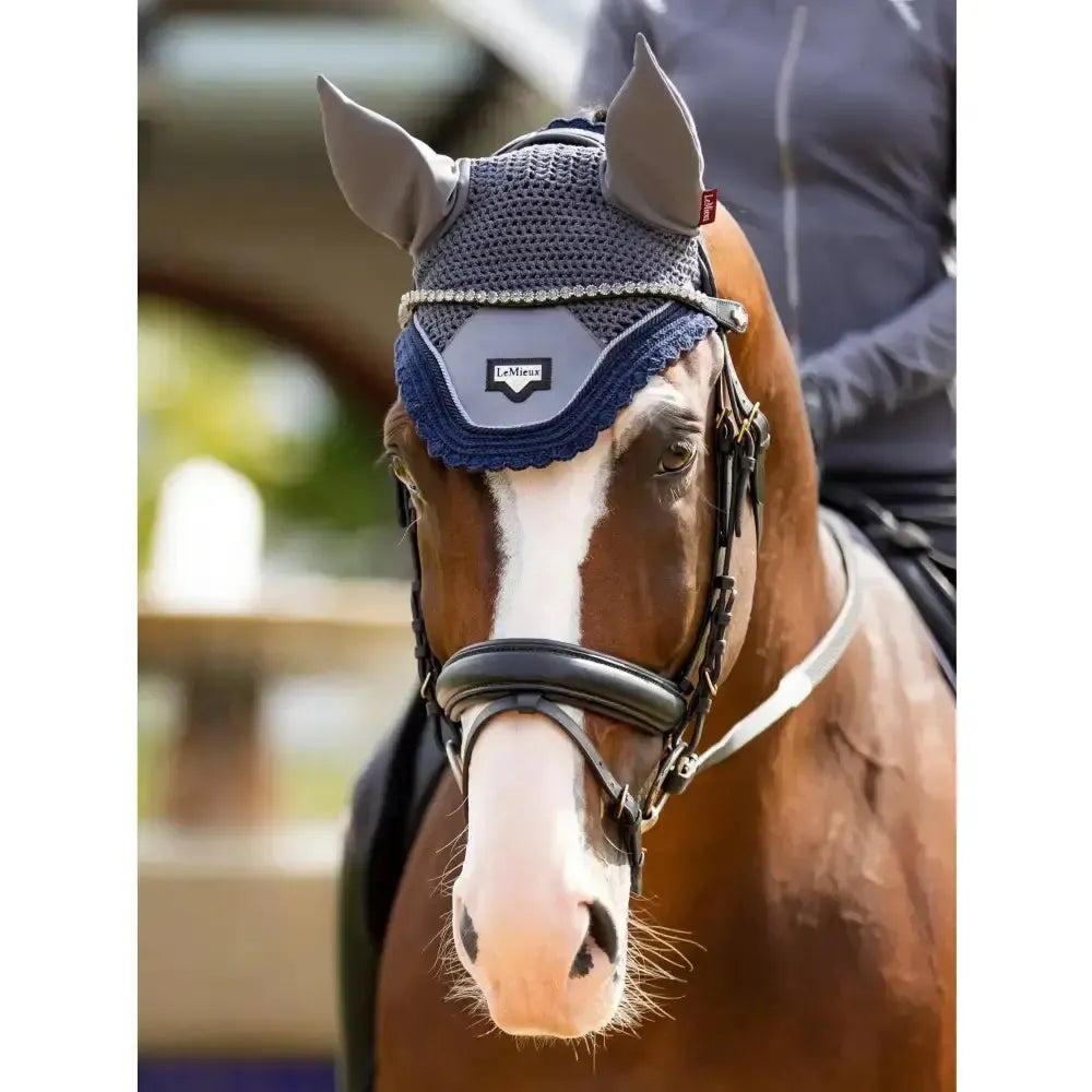 LeMieux Classic Browband Black Leather Twilight Cob Browbands