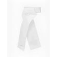 White satin judge’s robe lemieux classic stock white with subtle sheen and embroidered logo on left side