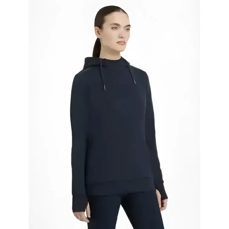 Black lemieux classique hoodie navy with ribbed cuffs hem front pocket and drawstrings for casual wear