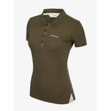 Olive green lemieux classique polo shirt with classic collar short sleeves quick-drying comfortable cotton fabric