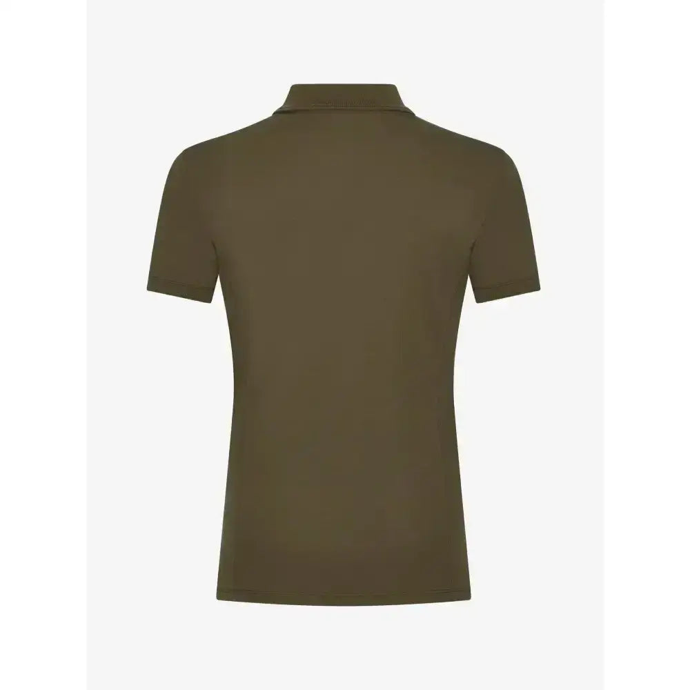 Olive green lemieux classique polo shirt with classic collar made from comfortable quick-drying cotton fabric
