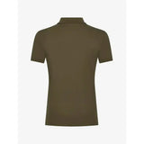 Olive green lemieux classique polo shirt with classic collar made from comfortable quick-drying cotton fabric