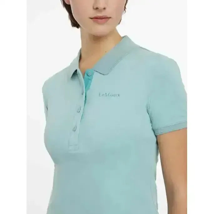 Lemieux Classique Polo Shirt Aqua Aqua UK 6 Polo Shirts