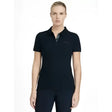 Black short-sleeved lemieux classique polo shirt with subtle chest logo classic polo for casual wear