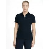 Black short-sleeved lemieux classique polo shirt with subtle chest logo classic polo for casual wear