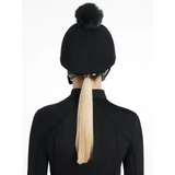 LeMieux Classique Pom Hat Silk Black Black One Size Hat Silks