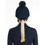 LeMieux Classique Pom Hat Silk Navy Navy One Size Hat Silks