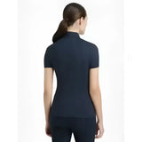 Navy blue lemieux classique classic short sleeve base layer with high collar perfect for active wear