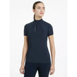 Navy blue lemieux classique performance top with half-zip collar and subtle logo perfect as a classic short sleeve base layer navy