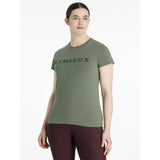 Olive green lemieux classique sparkle t-shirt with premieur print in dark gray perfect for casual wear
