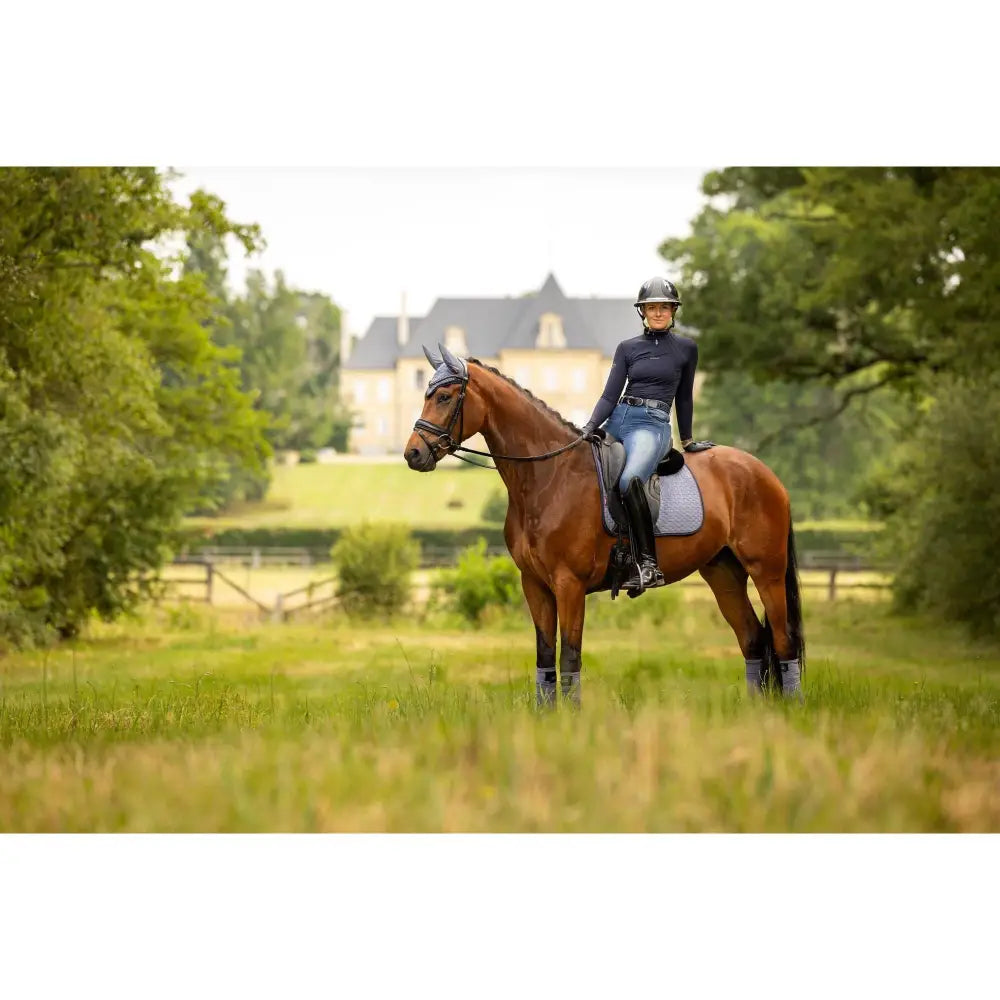 Lemieux Classique Suede Dressage Square Jay Blue Small/Medium Saddle Pads & Numnahs Barnstaple Equestrian Supplies