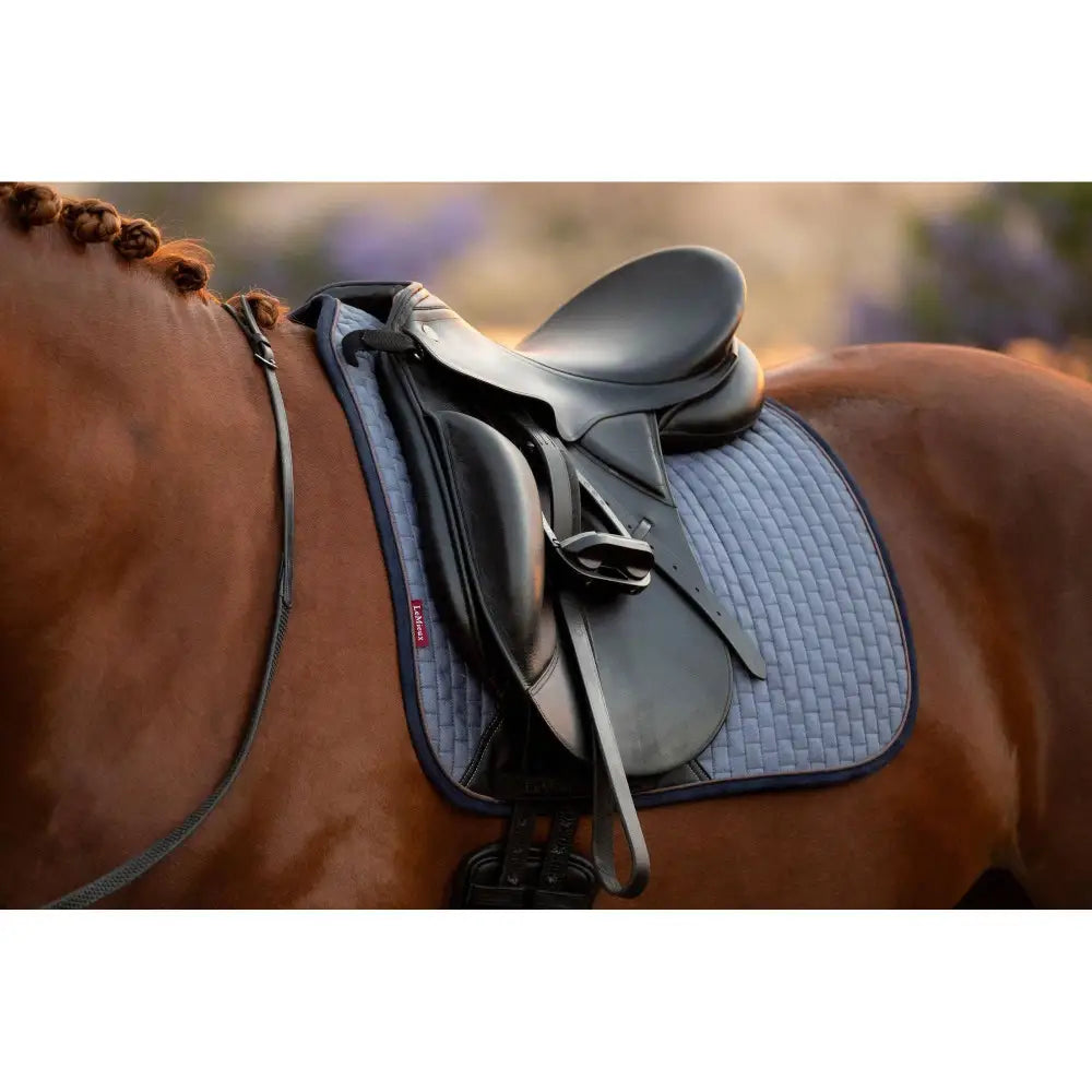Lemieux Classique Suede Dressage Square Jay Blue Small/Medium Dressage Saddle Pads