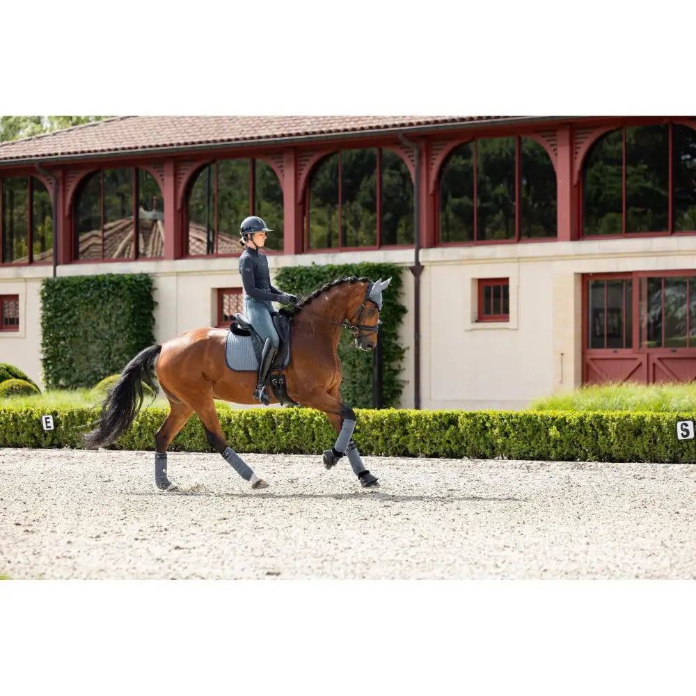 Lemieux Classique Suede Dressage Square Jay Blue Small/Medium Dressage Saddle Pads
