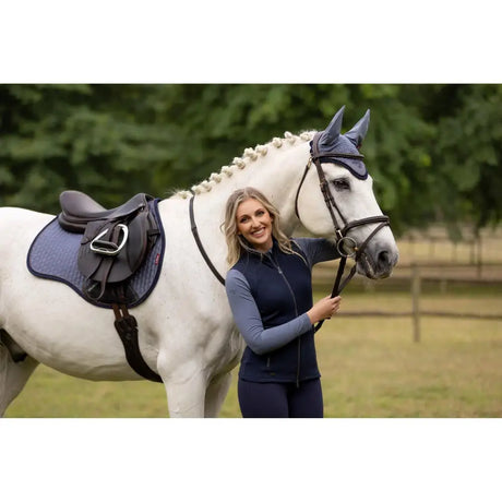 Lemieux Classique Suede GP Square Jay Blue Small/Medium Saddle Pads & Numnahs Barnstaple Equestrian Supplies