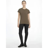 LeMieux Classique t-shirt in olive green with short sleeves and subtle side seam detailing for equestrian wear