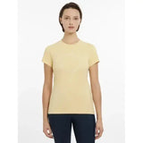 Lemieux classique equestrian t-shirt in pale yellow with subtle texture short sleeves and soft fabric