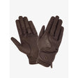 Brown leather lemieux close contact glove with subtle stitching and brand name on back in innovative technical fabric